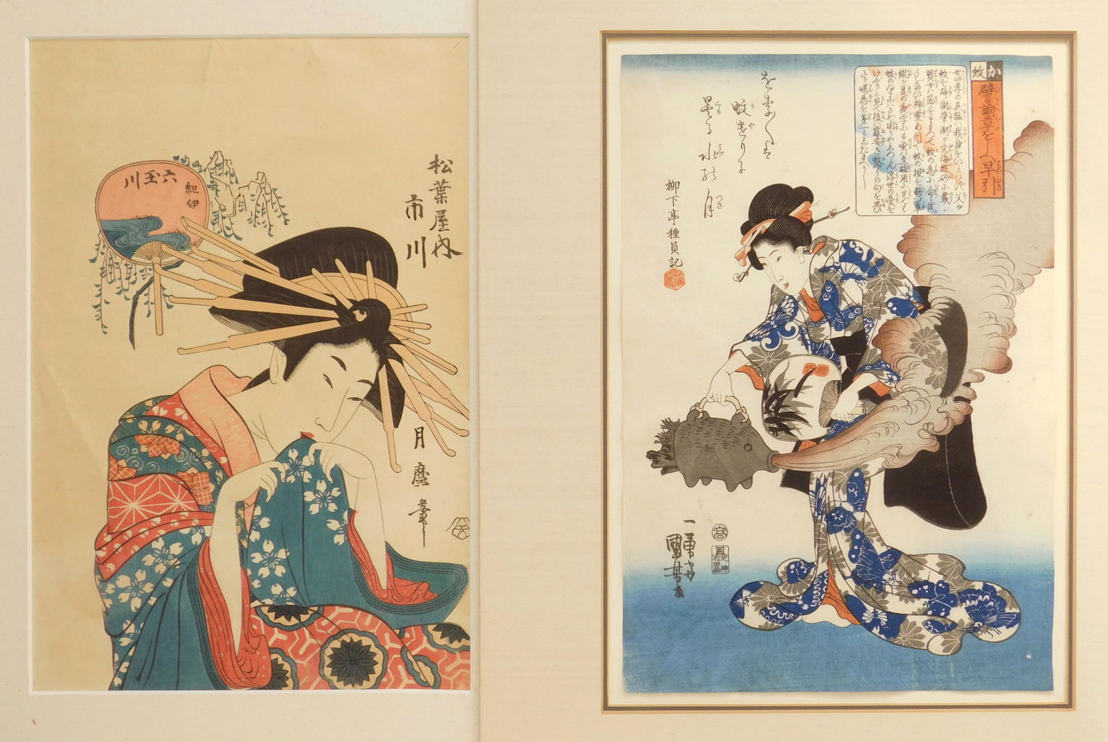 2 Japanese woodblock prints- Kuniyoshi; Tsukimaro (1 of 5)