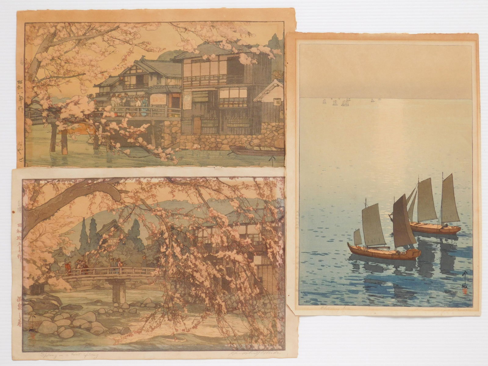 Hiroshi Yoshida woodblock in colors (1 of 5)