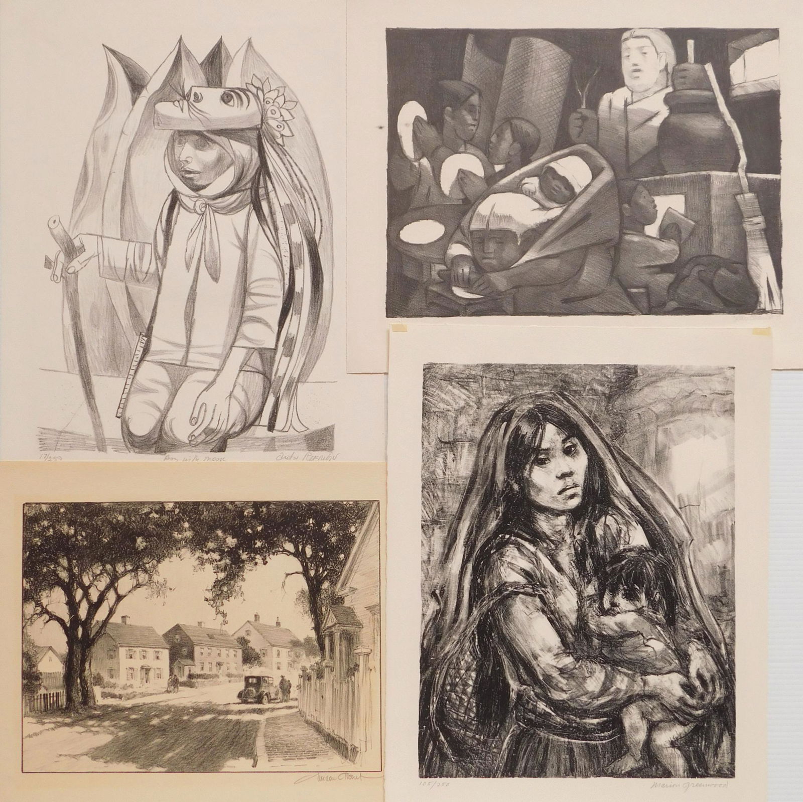 4 American lithographs (1 of 11)