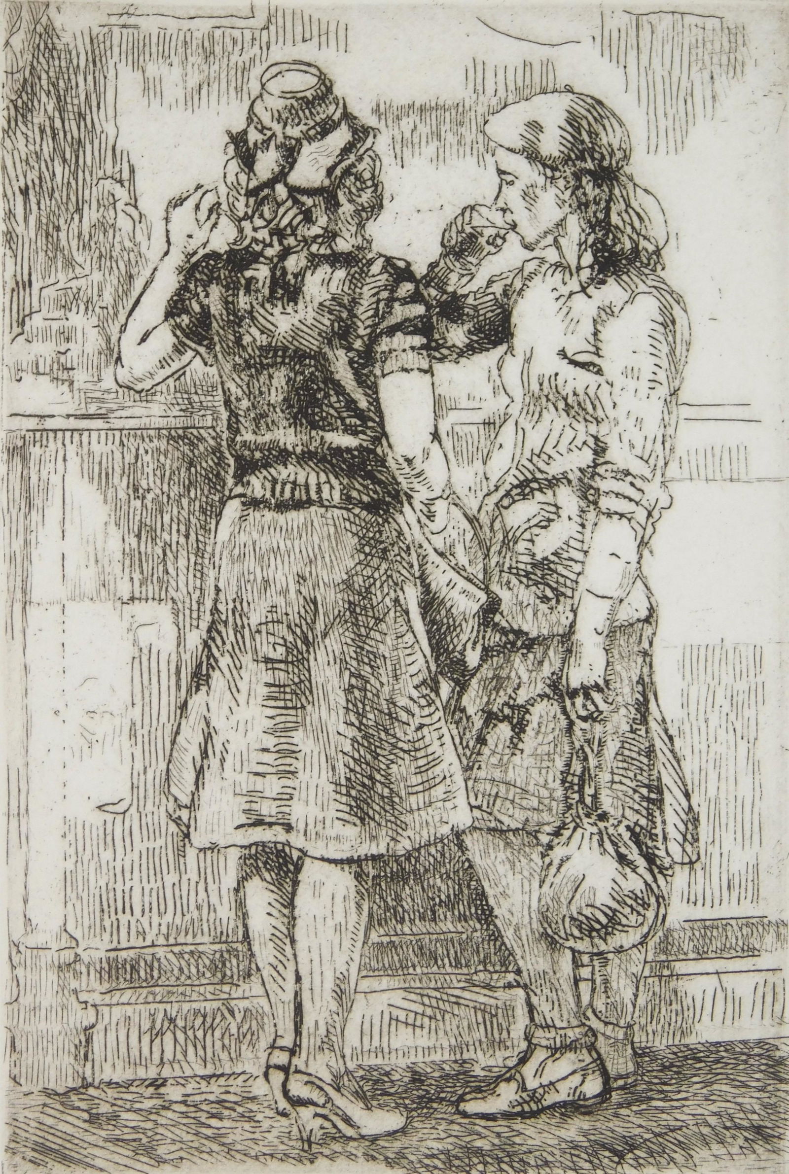 Isabel Bishop etching (1 of 4)