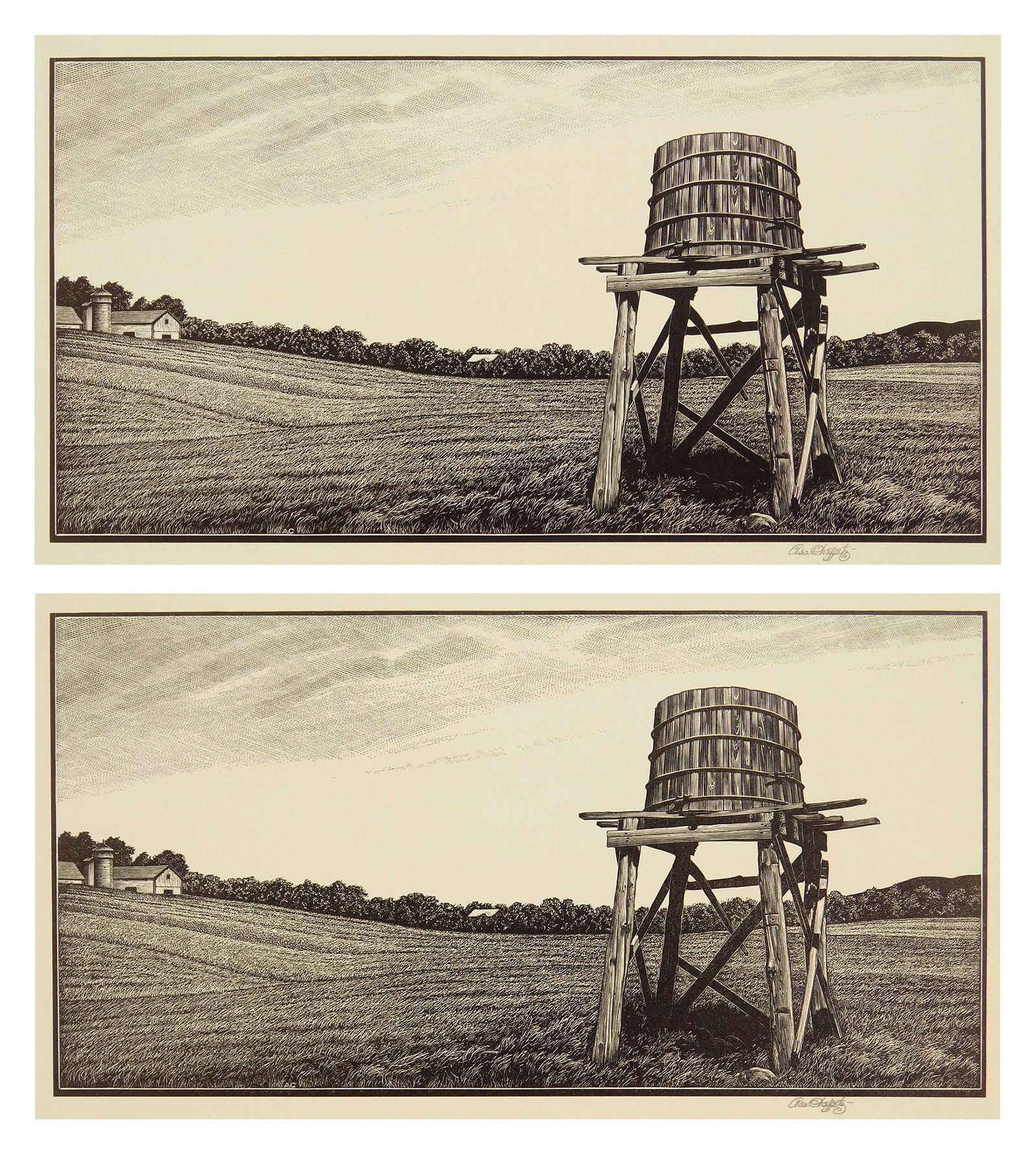 2 Asa Cheffetz wood engravings (1 of 8)