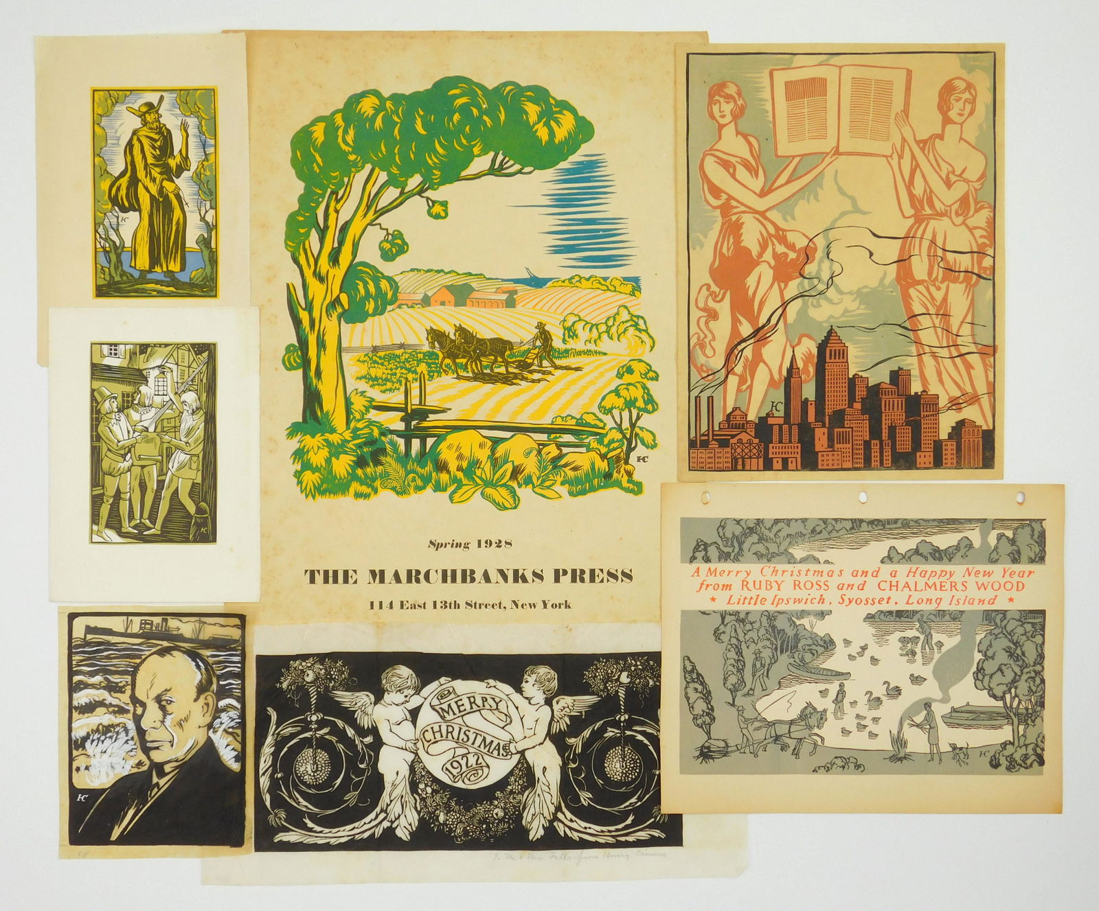 7 Harry Cimino woodcuts (1 of 7)