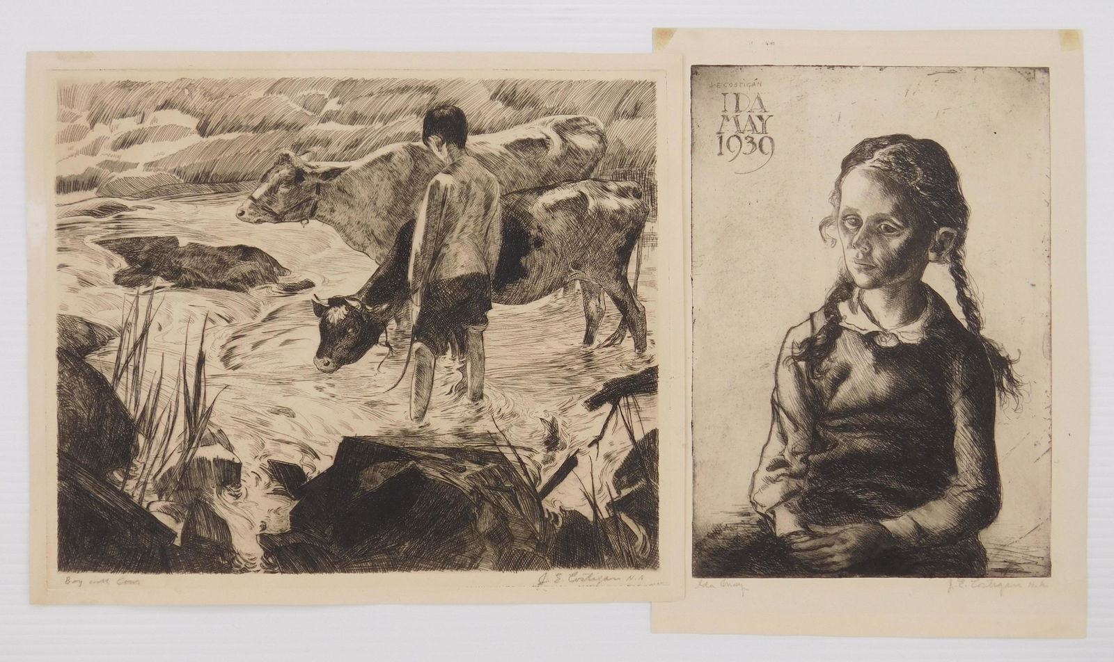 2 John Costigan etchings (1 of 9)
