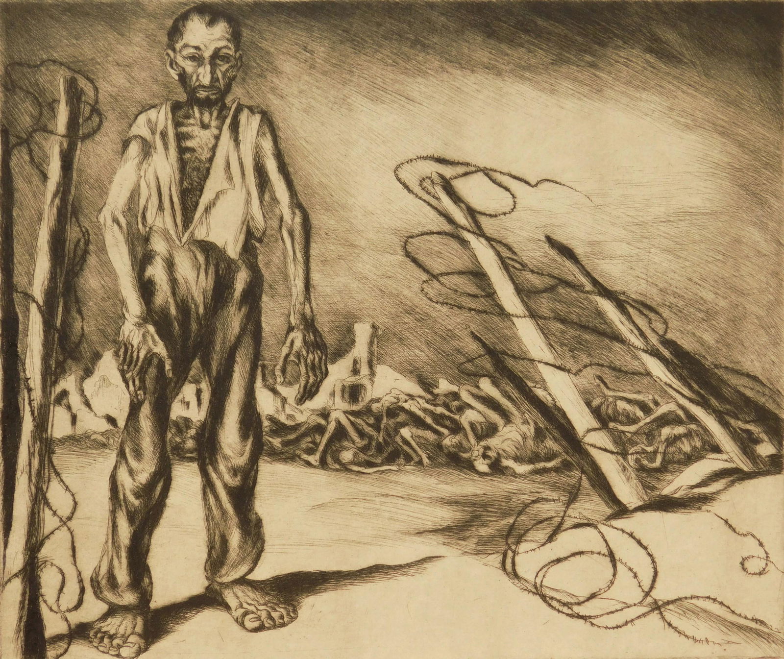 Isaac Friedlander etching (1 of 5)