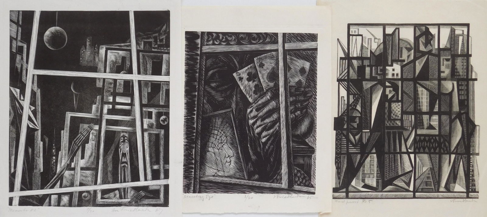 3 Isaac Friedlander woodcuts (1 of 5)