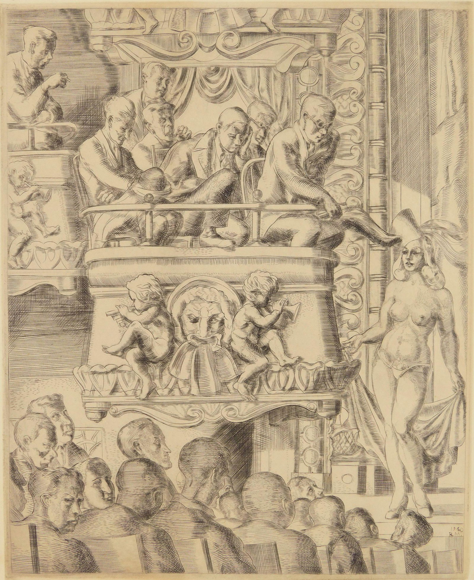 Reginald Marsh etching (1 of 5)