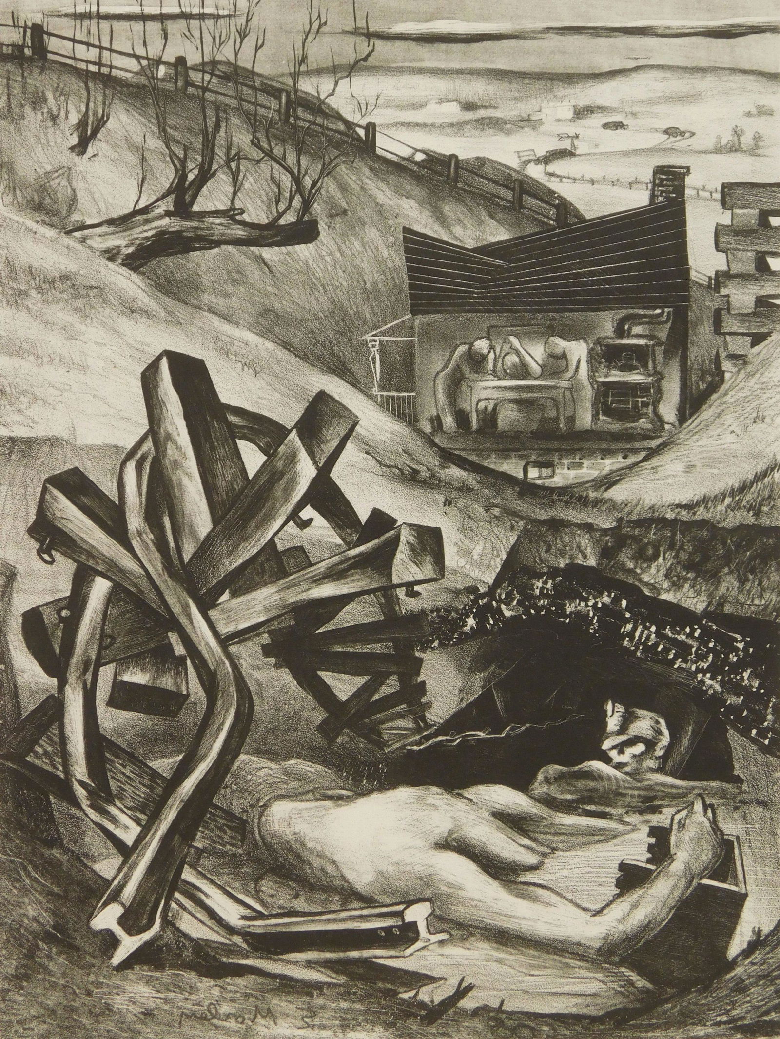 Eugene Morley lithograph (1 of 5)