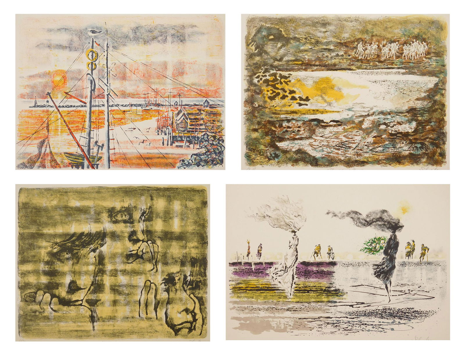 4 Georges Schreiber lithographs (1 of 9)