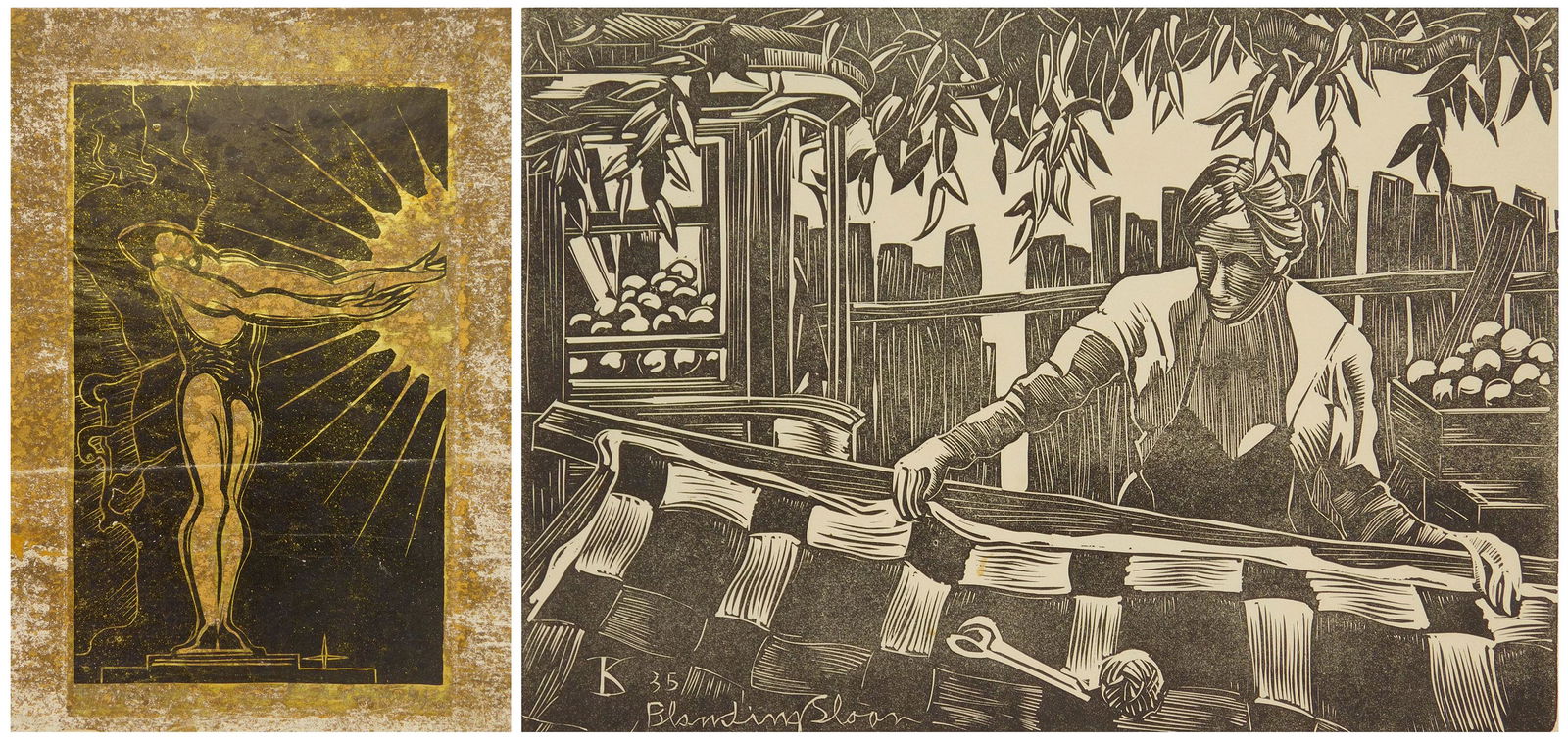 2 James Blanding Sloan woodcuts (1 of 7)