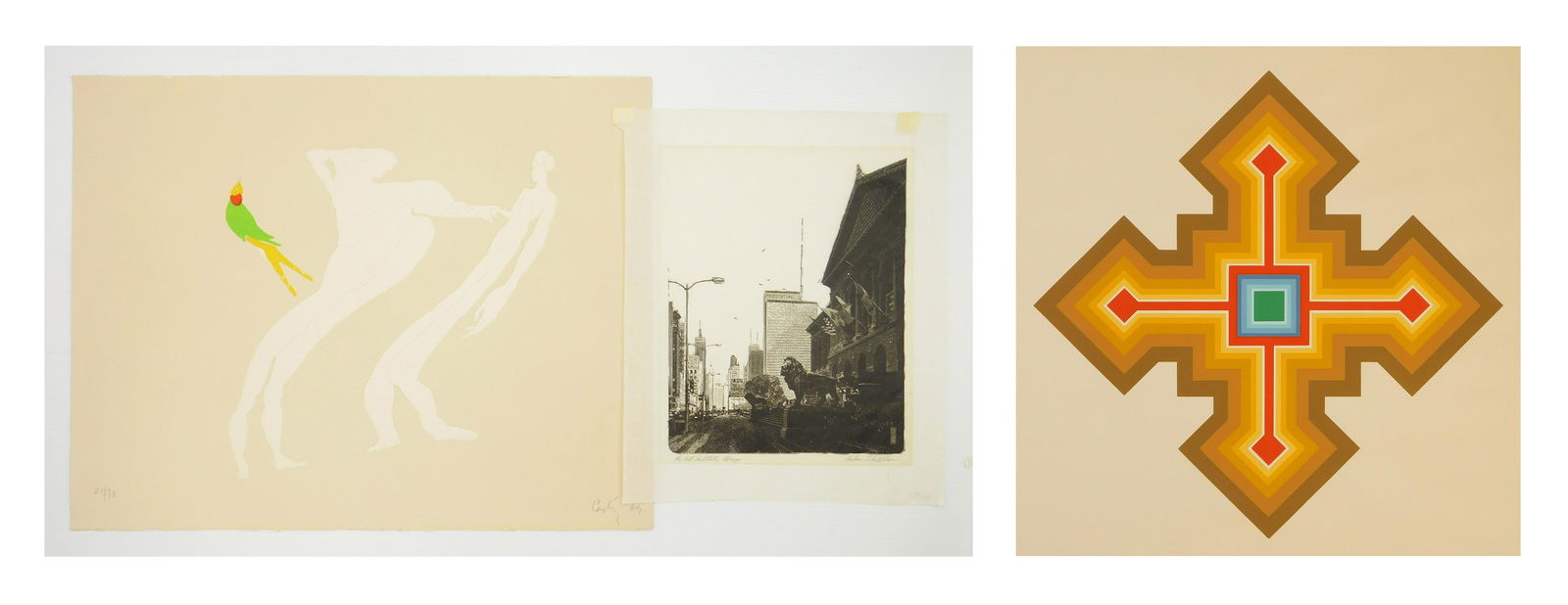 3 Contemporary works on paper (1 of 9)