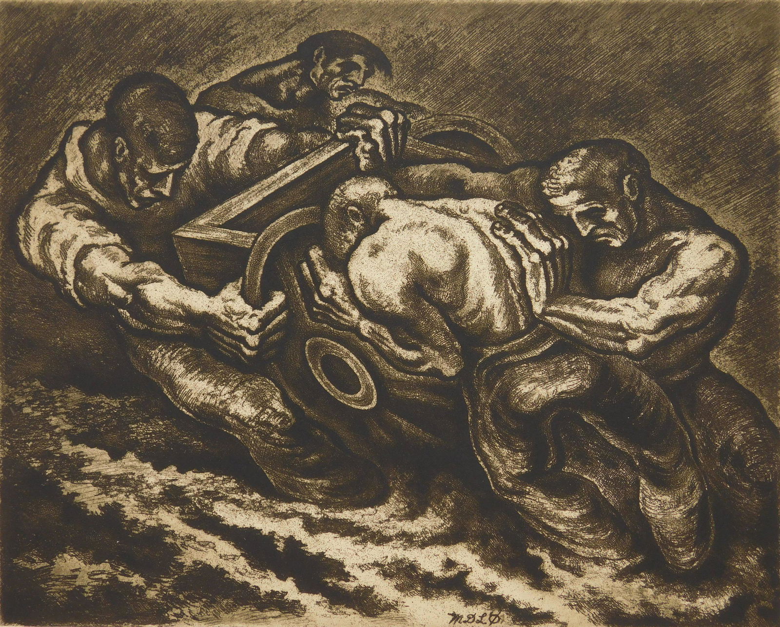 Morton Levin aquatint (1 of 4)