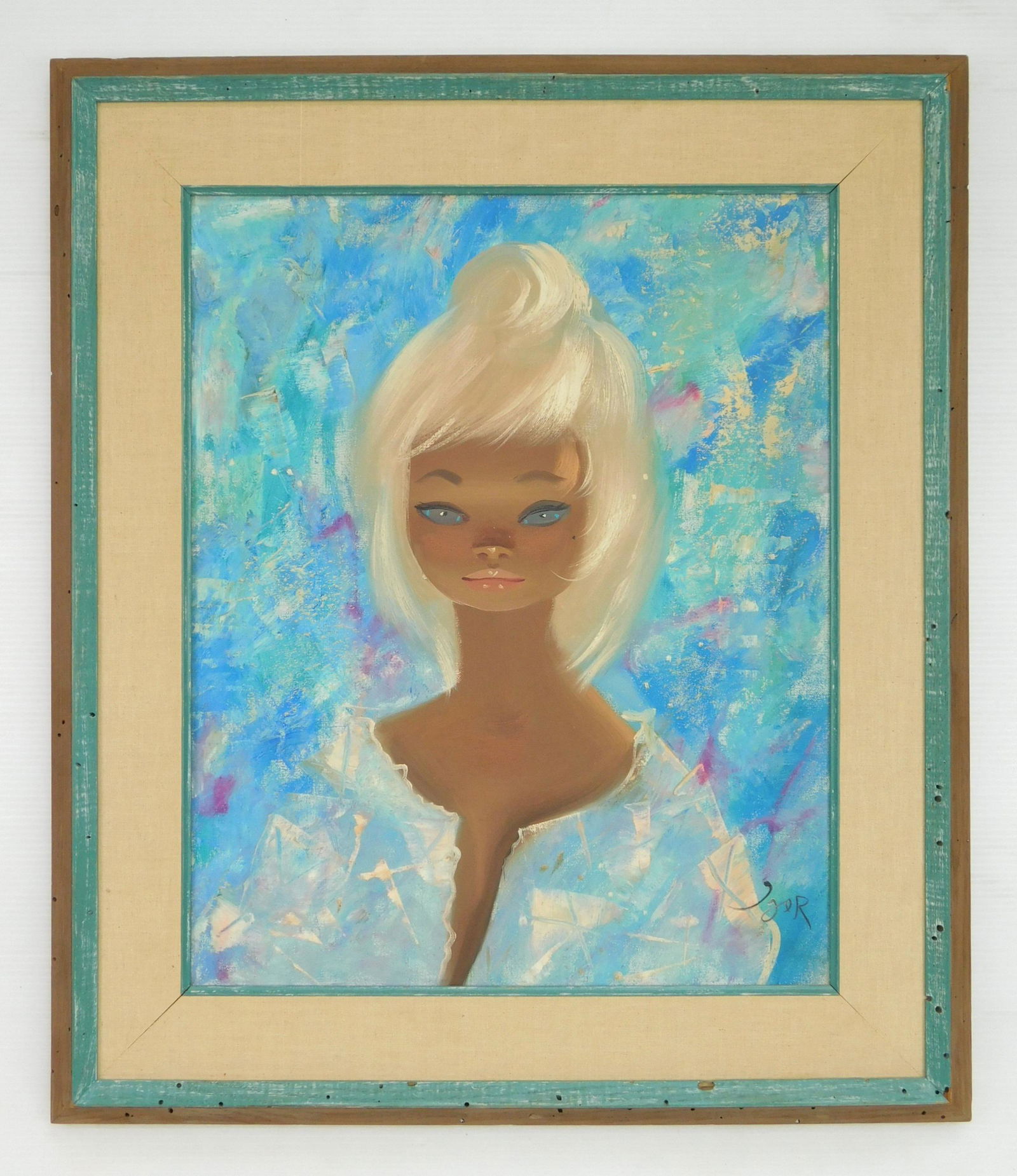 Igor Pantuhoff oil: Igor Pantuhoff (Russian/American 1911-1972) Portrait of Young Woman- oil on canvas, signed Igor lower right. 20 1/4 x 16 1/4''