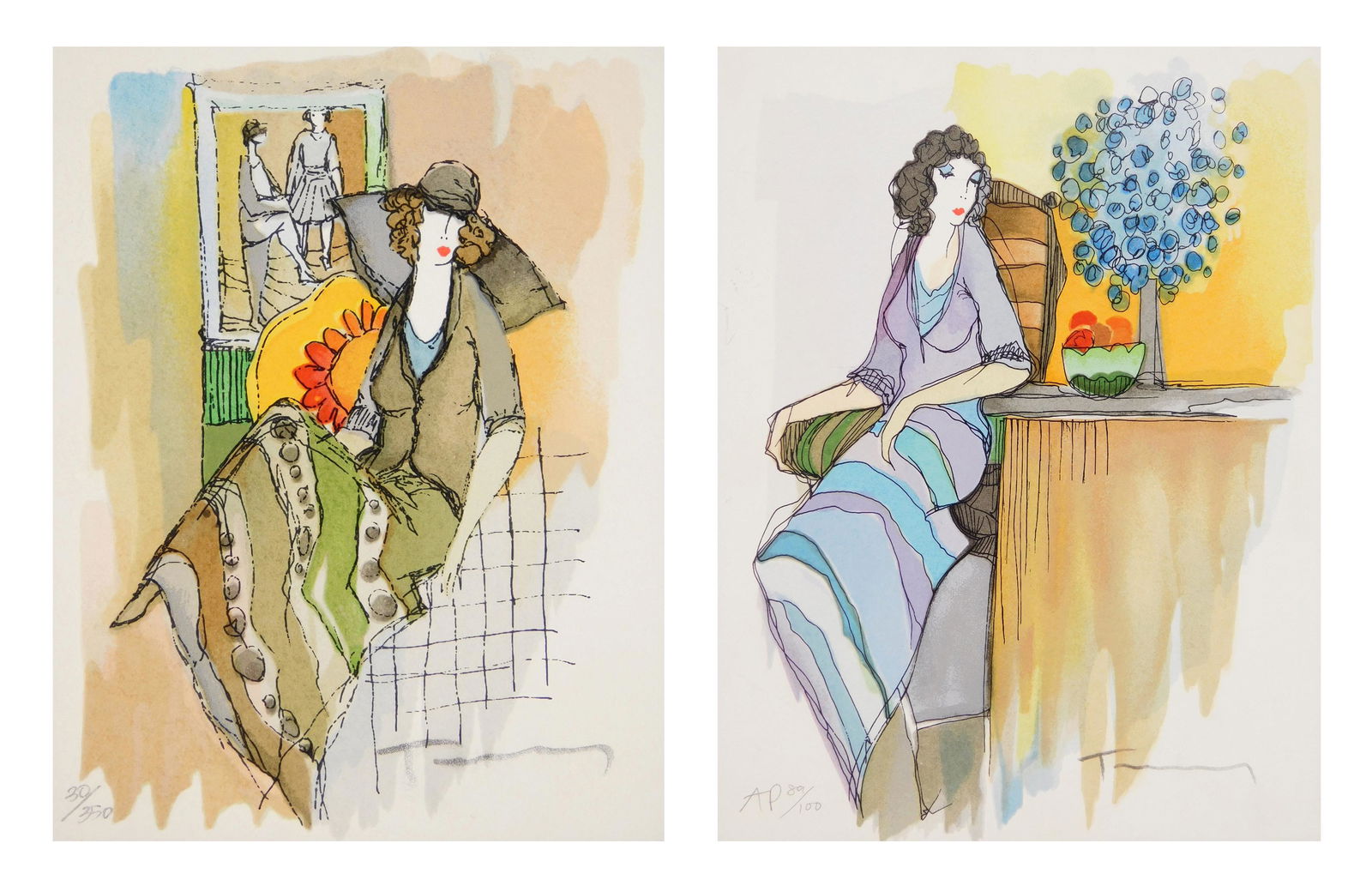 2 Itzchak Tarkay serigraphs (1 of 7)