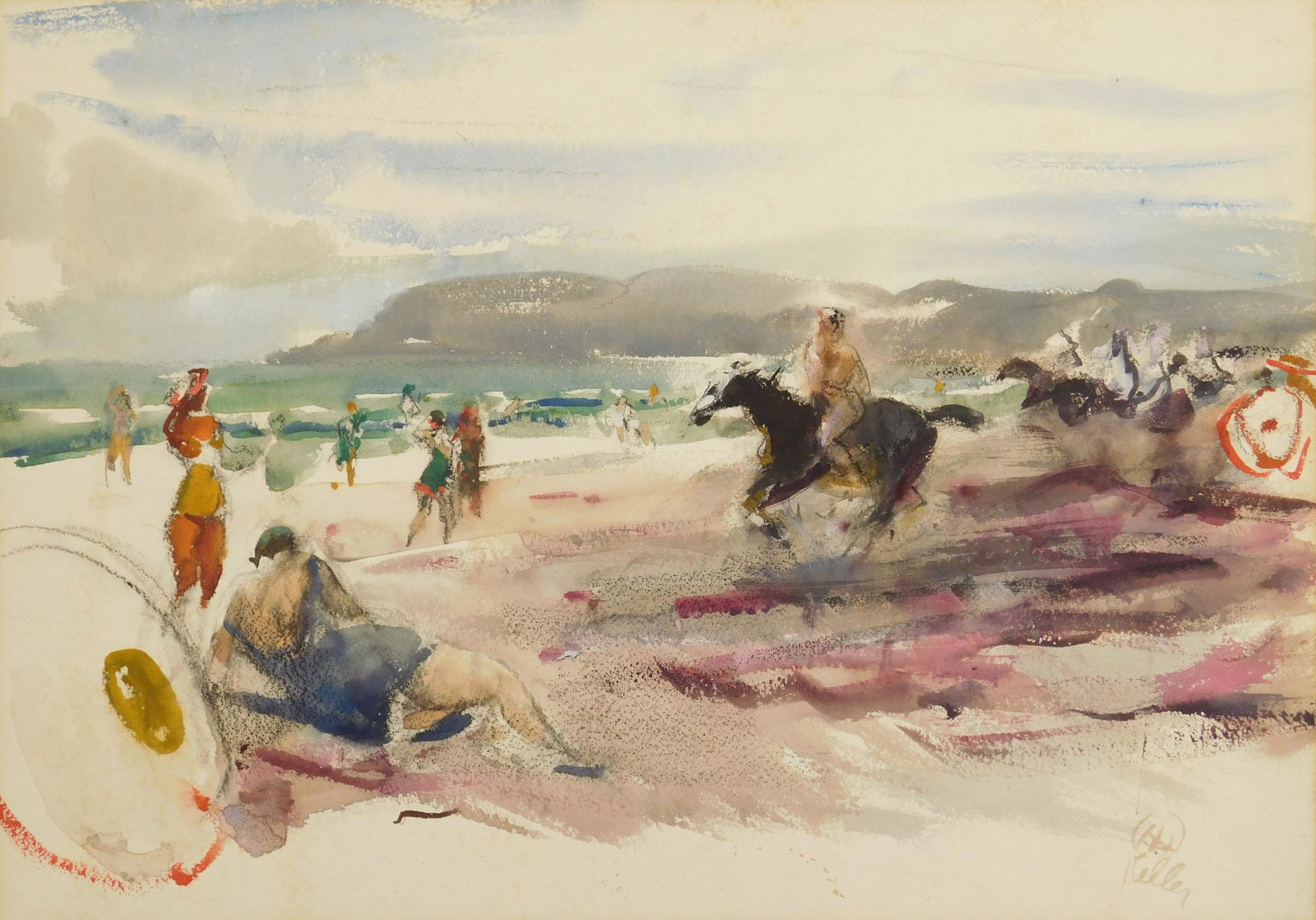 Henry Keller watercolor (1 of 4)