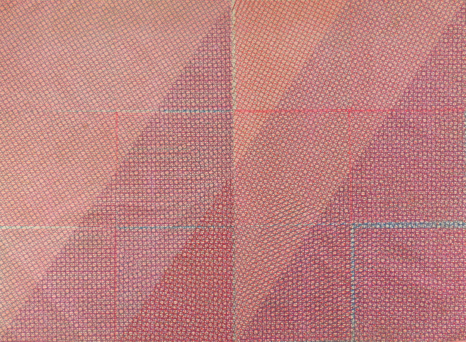 John Pearson acrylic: John Pearson (1940- ) Untitled acrylic on canvas, staining and foxing in canvas. 52 x 72'' canvas- 61 x 80 1/2'' Provenance: Rory & Dedee O'Neil, Seville, OH John Pearson