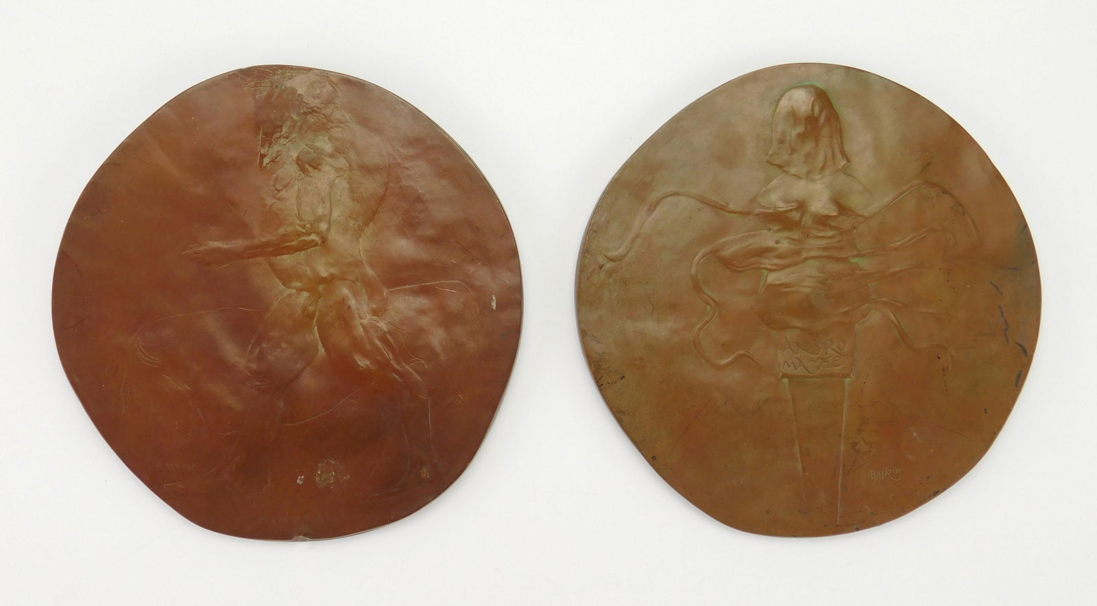 2 Leonard Baskin bronze plaques (1 of 6)