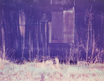 William Christenberry photograph: William Christenberry (American 1936-2016) ''Wall of Black Building, Newbern, AL'' Type C print on Ektapro paper,1987, signed, titled and dated in ink verso, matted and framed. 20 x 24'' Provenance: