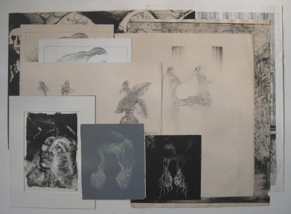 Jonathan Clemens 10 works on paper: Jonathan Clemens 10 works on paper- including 9 lithographs: ''Study 436''- 1976, signed, titled, dated and numbered 10/15; Vase of Foliage- sheet of lithographs, uncut; ''Study No. 4'' (2)- 1 signed,