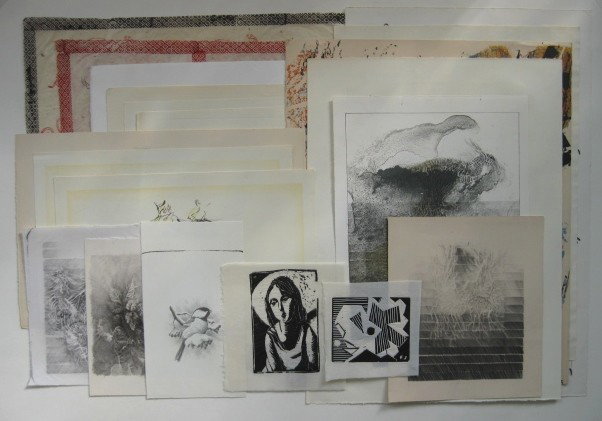 20 Contemporary prints: 20 Contemporary prints: J. Crabb- ''Departure #9''- lithograph, 1980; C. Kakas- ''Big Dog and Silver Mountains''- etching and aquatint; H. Boyd- Abstraction (2)- 2 lithographs in colors; J. Clemens- '