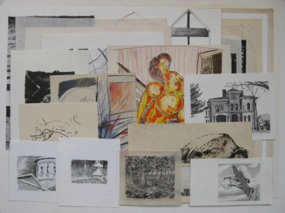 20 Contemporary prints: 20 Contemporary prints: E. Zorchiescko- ''Lighting In The Sky'', ''August and Dome''- 2 lithographs, 1996; W. R. Stolper- Architectural Facade- lithograph, 2000; J. Clemens- Hen, Abstraction- 2 woodcu