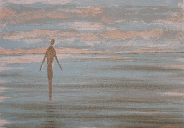 Richard Florsheim lithograph: Richard Florsheim- ''Solitude'' (Iacono 273)- lithograph in colors, signed, titled and numbered 17/20 in pencil, very good condition. 10 x 14''