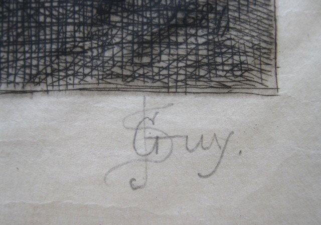 Guy etching - 4