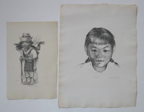 Phil Paradise-Maria 2 lithographs: Phil Paradise-Maria- Mina Pulsifer-Paulyn- 2 lithographs, both signed in pencil, very good condition, various sizes.