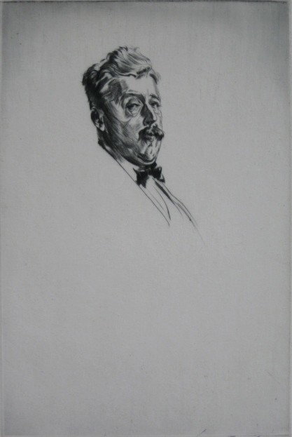 Walter Tittle drypoint: Walter Tittle- ''Arnold Bennett''- drypoint, ca. 1930, signed in pen, very good condition. 9 x 6''