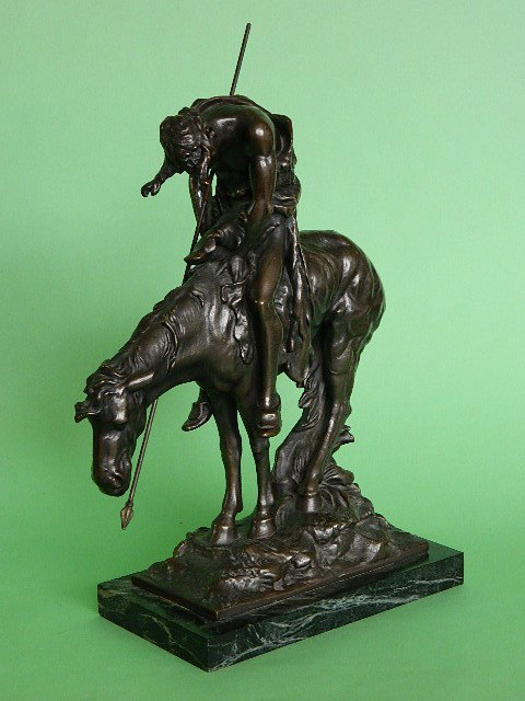 James Earle Fraser bronze sculpture: James Earle Fraser- ''End of The Trail''- bronze sculpture. 15''h