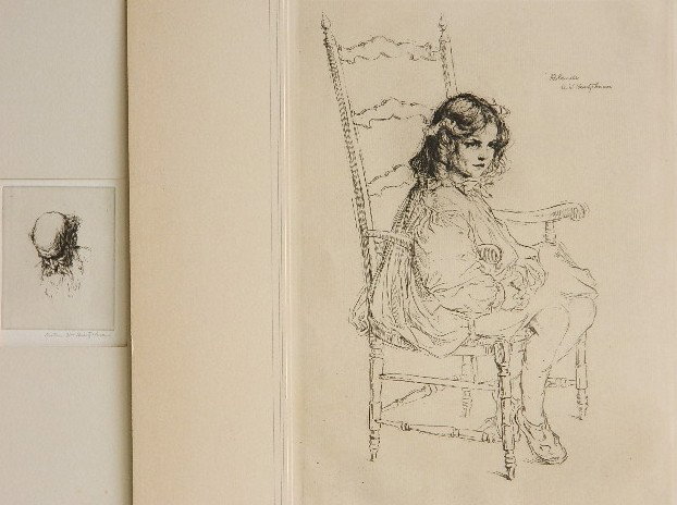Arthur W. Heintzelman 2 etchings: Arthur W. Heintzelman- ''Rolande'' (Smith 80); ''Etude de Tete (no.1)'' (S. 83)- 2 etchings, 1922, both signed in pencil, 'Rolande' also inscribed 'Private collection' in pencil, 'Rolande' slightly li