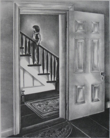 Victoria Hutson Huntley lithograph: Victoria Hutson Huntley- ''Stairway''- lithograph, 1931, signed and dated in pencil. 9 1/4 x 11 5/8''