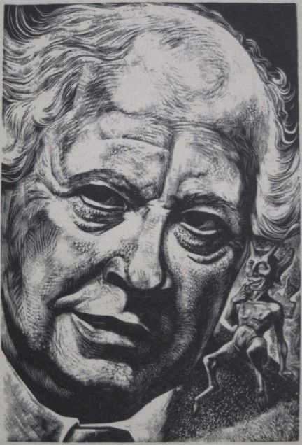 Lynd Ward wood engraving: Lynd Ward- ''Portrait of Art Young''- wood engraving, signed in pencil, very good condition. 6 x 4''