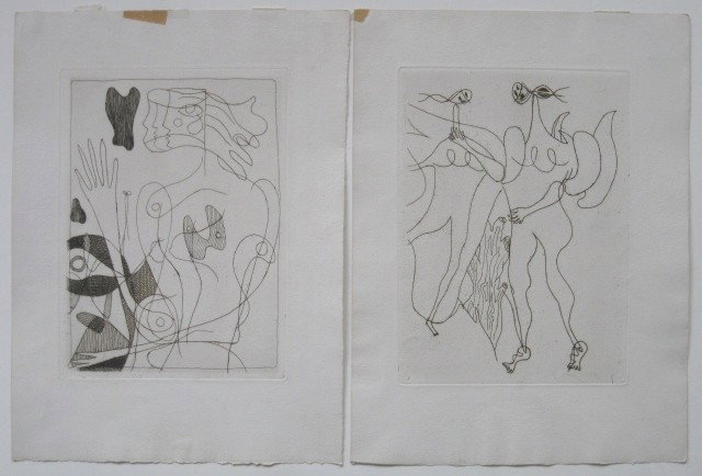 2 Georges Braque etchings: Georges Braque- ''Theogonie'' (Vallier23)- 2 etchings, very good condition. 12 x 8 3/4''