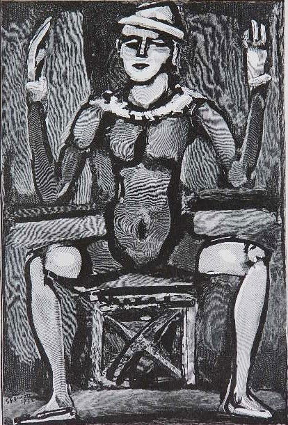 after Georges Rouault heliogravure: after Georges Rouault- Circus Clown- heliogravure, very good condition.