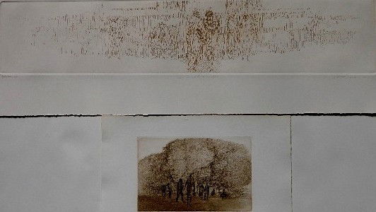 Harold Altman 2 etchings: Harold Altman- ''Park with Walking Figures''; ''Conversation IV''- 2 etchings, both signed, titled and numbered in pencil, edition of 200 and 35, very good condition. 3 7/8 x 5 7/8''; 4 x 19 5/8''