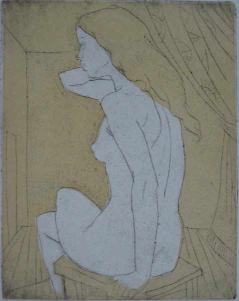 Irving Amen 2 etchings: Irving Amen- ''Nude #8''; ''Nude #14''- 2 etchings in colors, signed, titled and annotated in pencil, both proofs, very good condition. 11 1/4 x 9'' ea.