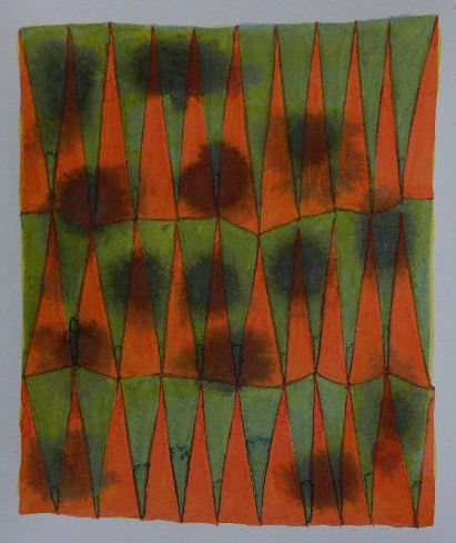 Peter Schuyff watercolor: Peter Schuyff- Untitled- watercolor on paper, 1991, signed and dated in pencil verso. 16 x 12''