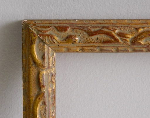 2 Gilded mould made frames: 2 Gilded mould made frames- 1 with scroll motif and 1 traditional profile, very good condition. int 20 7/8 x 15 1/4'' ext 23 x 17 3/8 x 1 1/4''; int 18 5/8 x 27'' ext 22 1/8 x 30 5/8 x 1 1/8''