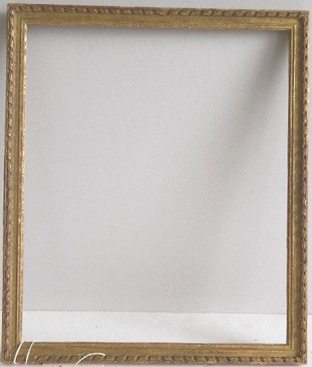 Hand carved gilded frame: Hand carved gilded frame, some loss to gilding. int 21 x 17 1/2'' ext 23 1/2 x 20 x 1 1/8''