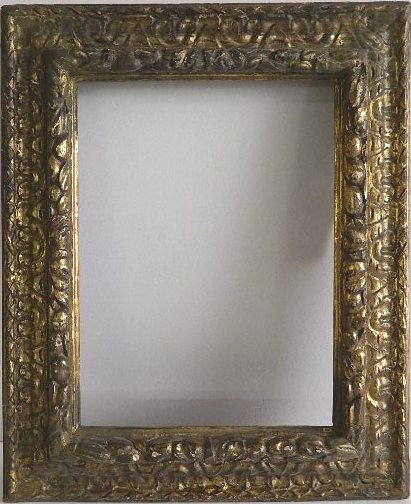 Hand carved gilded frame: Hand carved gilded frame, dirt grime, otherwise good condtion. int 17 7/8 x 13 5/8'' ext 24 1/2 x 20 1/8 x 2 1/4''