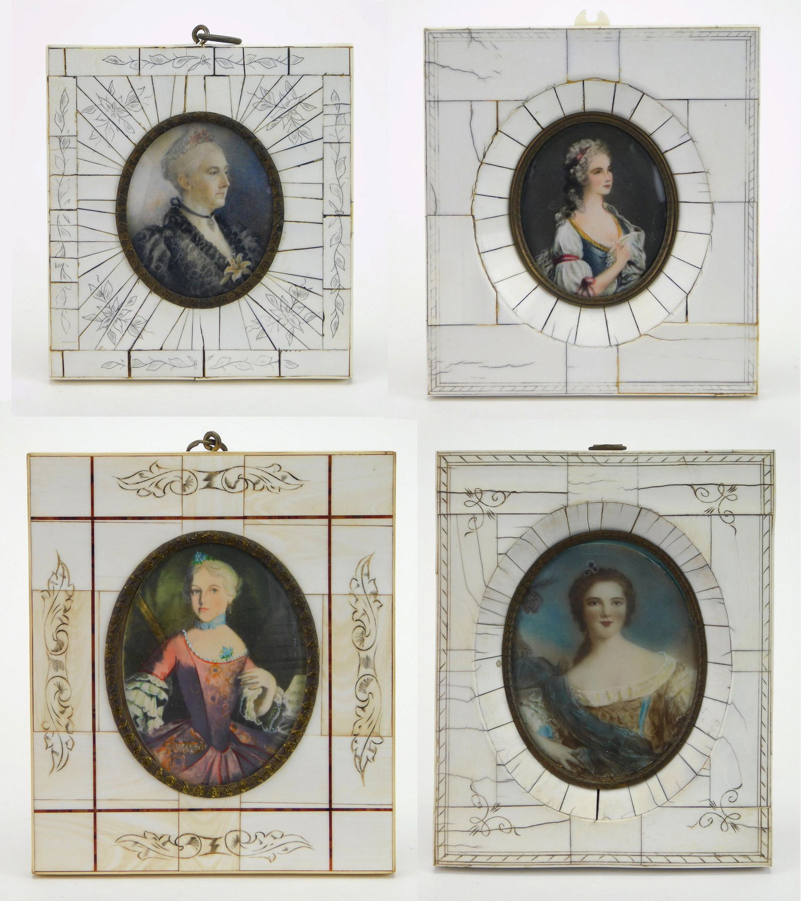 4- 19th c. French miniature paintings (1 of 9)