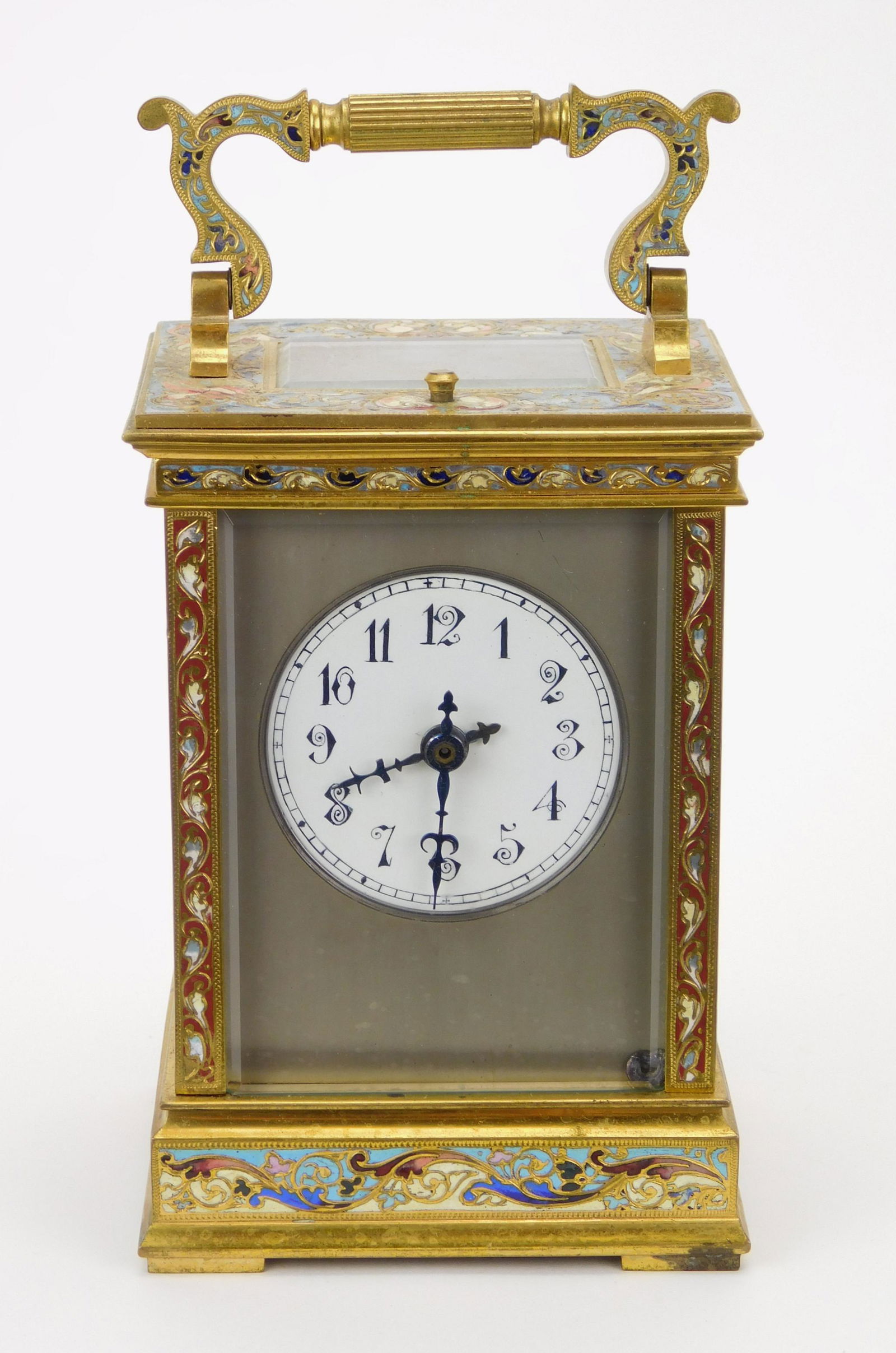 19th c. French champleve carriage clock (1 of 7)
