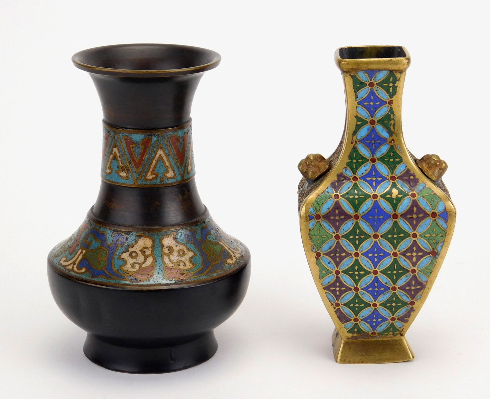 2 Champleve vases (1 of 5)