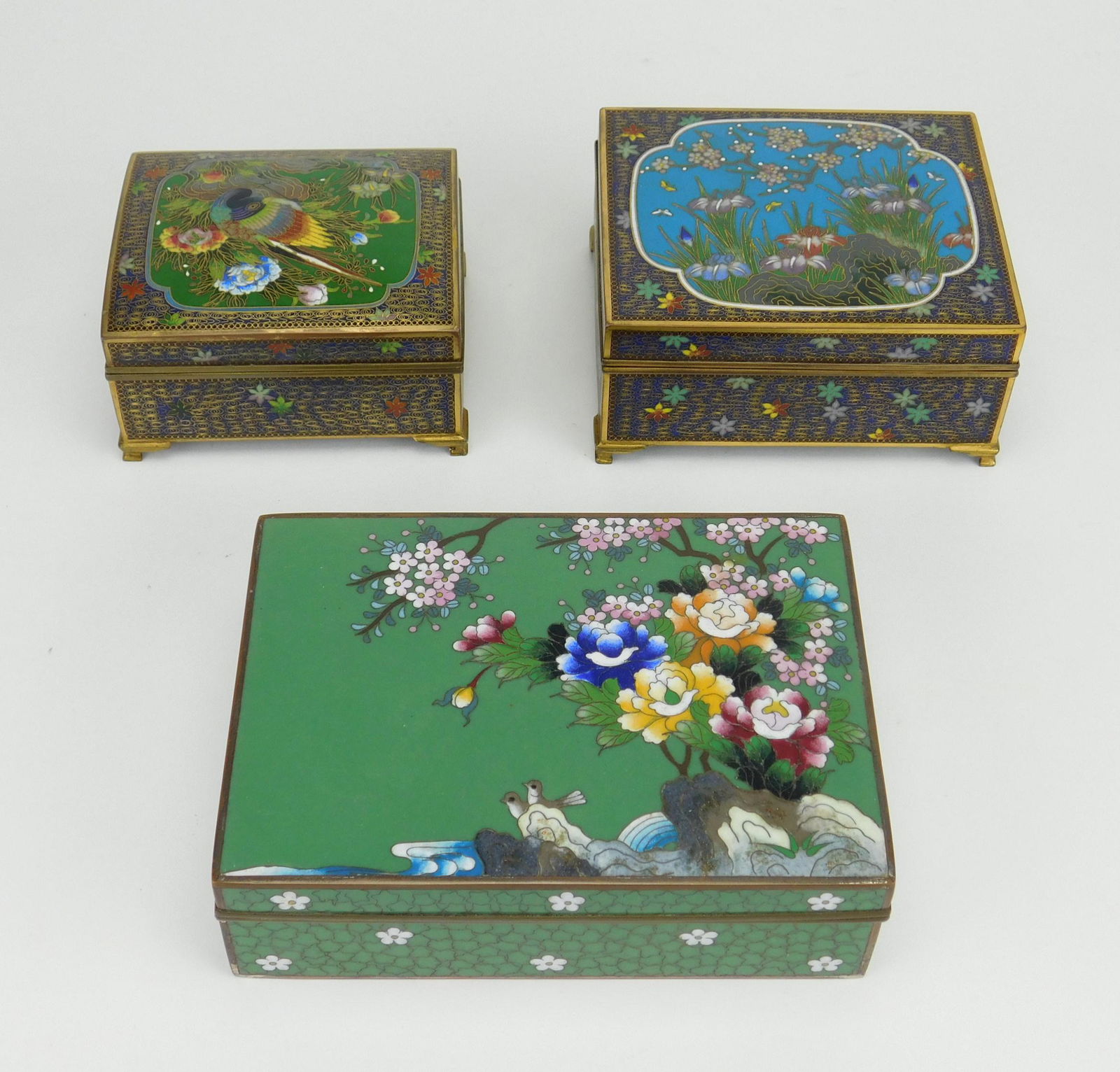 3 Cloisonne boxes (1 of 7)
