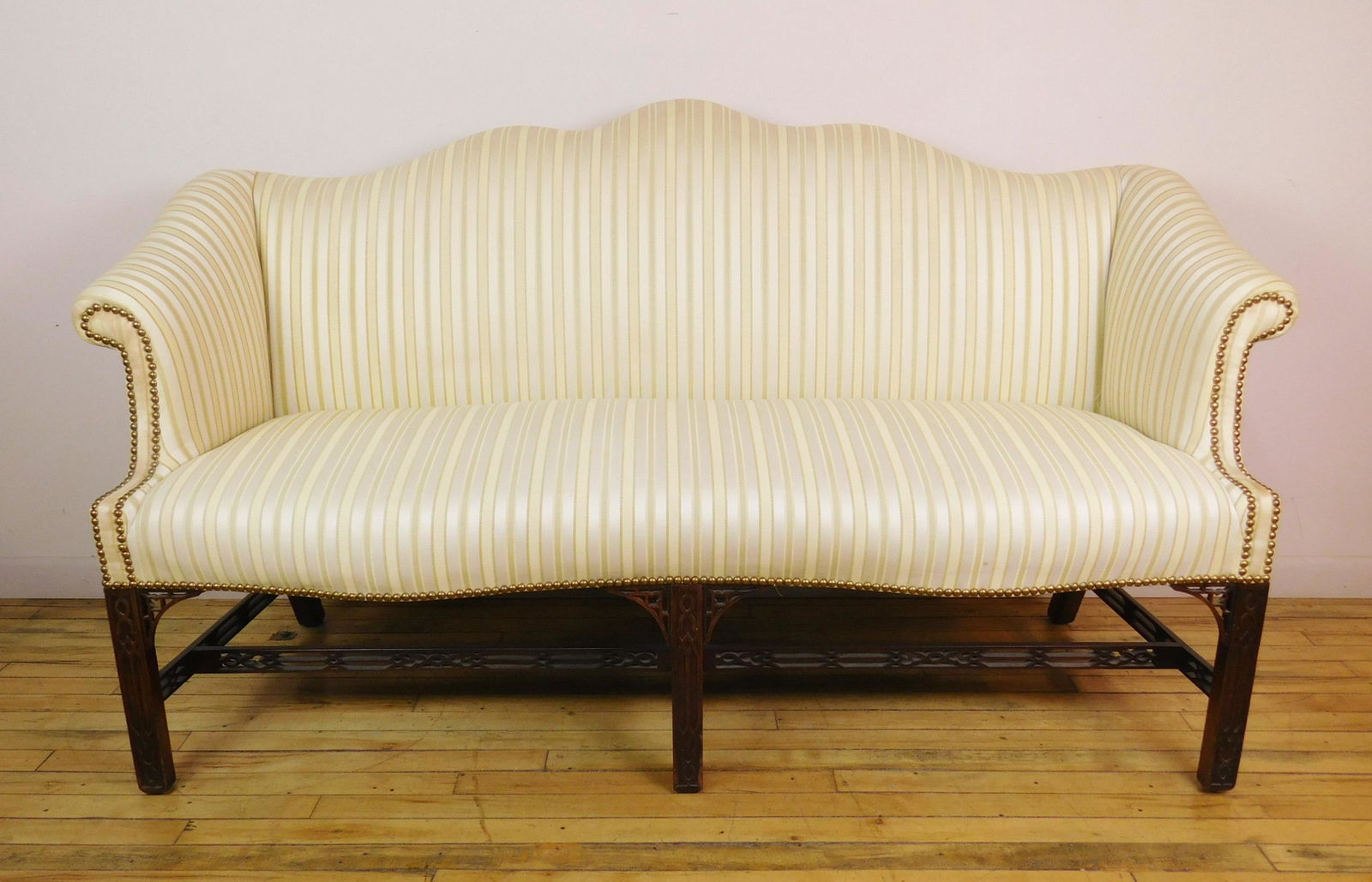 20th c. Chippendale style camel back sofa (1 of 3)