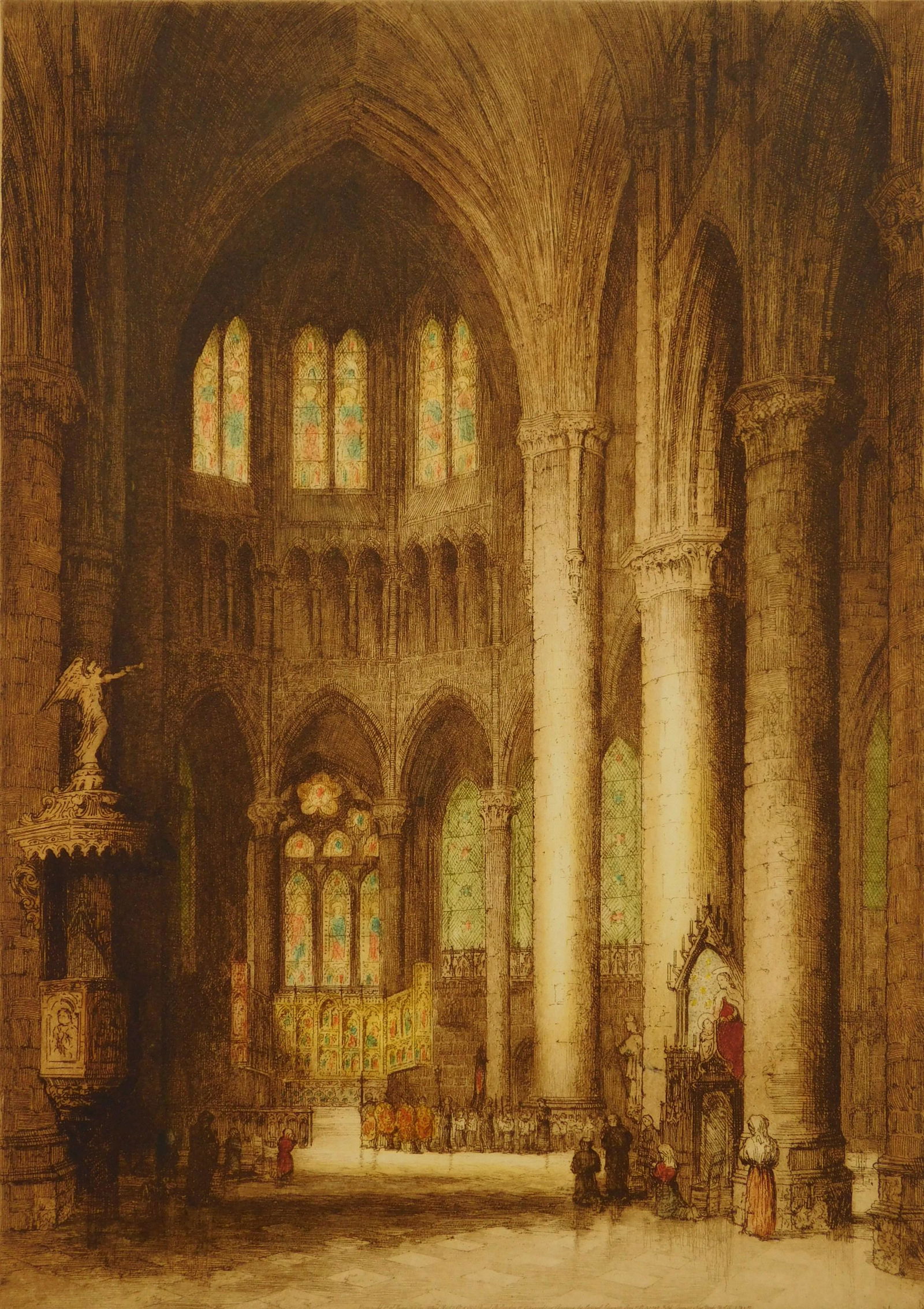 James Alphege Brewer etching (1 of 4)