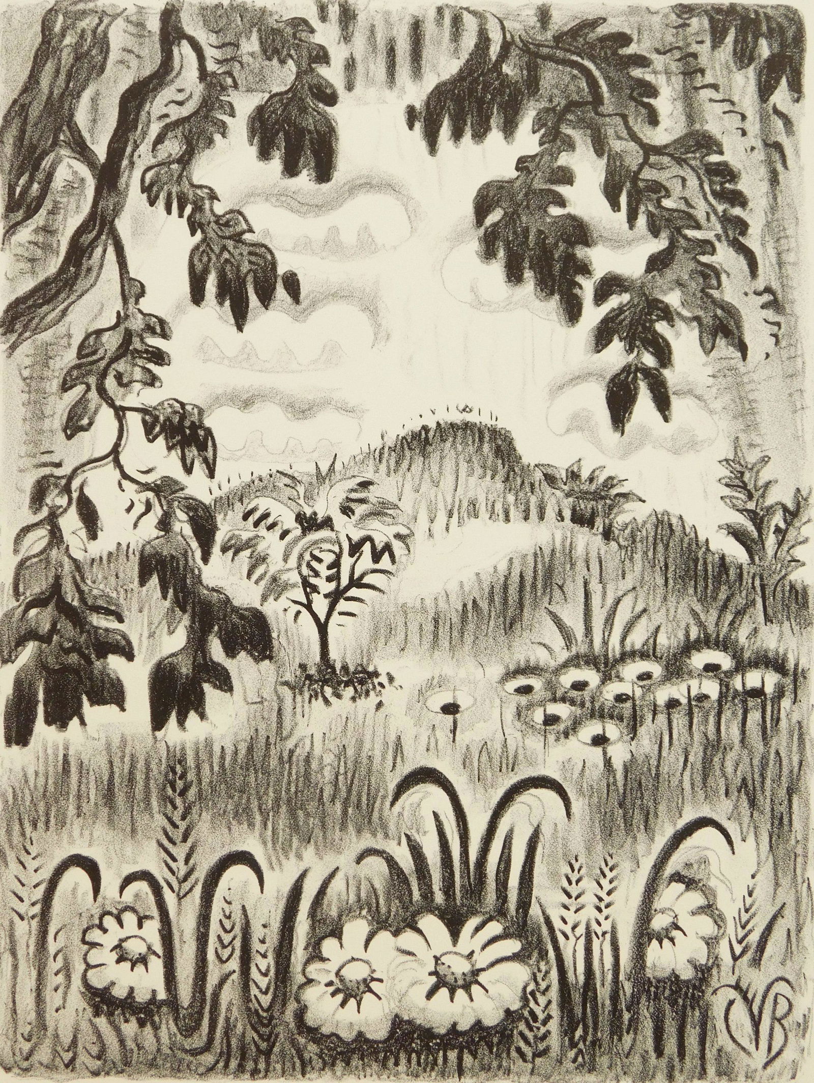 Charles E. Burchfield lithograph (1 of 4)