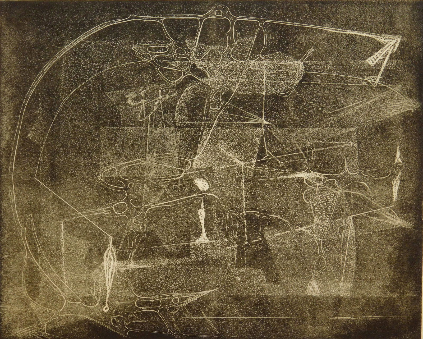 Boris Margo cellocut: Boris Margo (1902-1995) Untitled cellocut, ca. 1935, signed in pencil. 8 x 10''