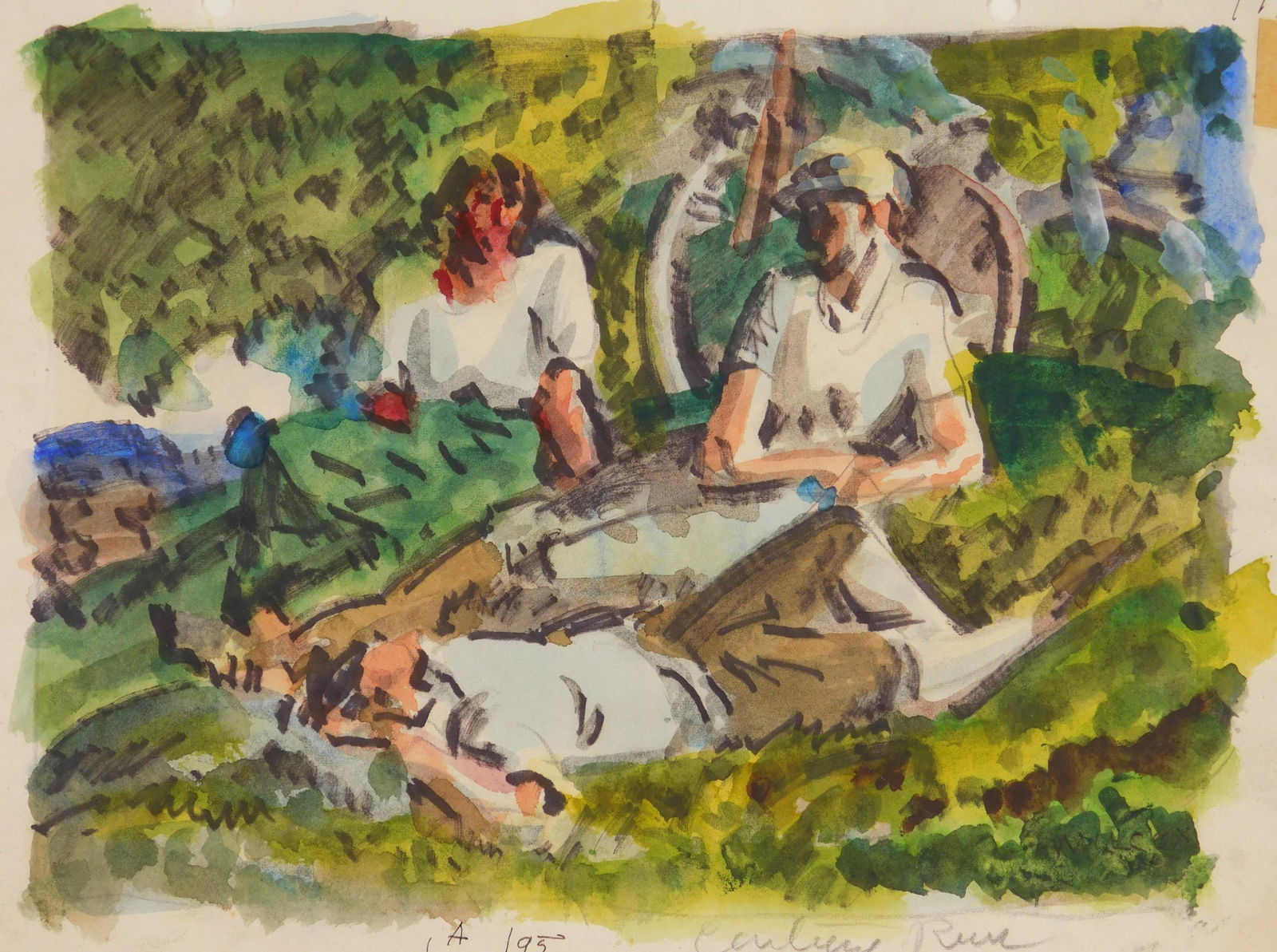 Frank Wilcox watercolor (1 of 3)