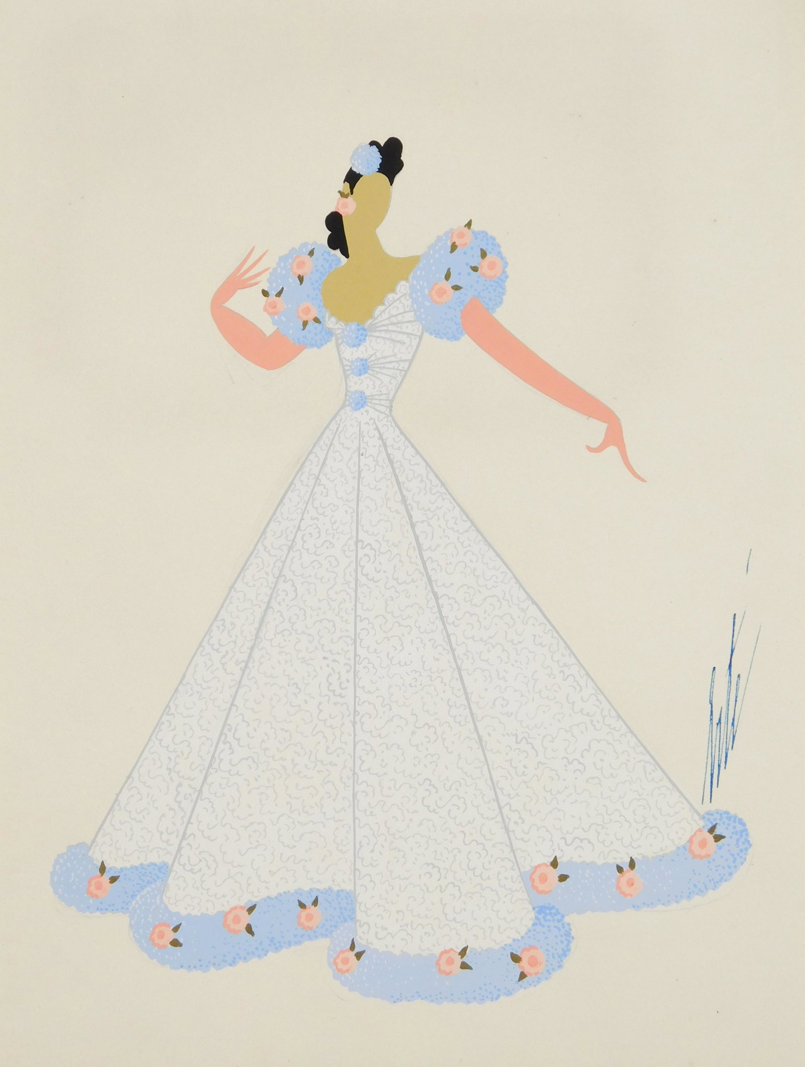 Erte gouache on paper (1 of 6)